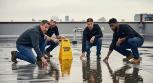 ponding water flat roof
