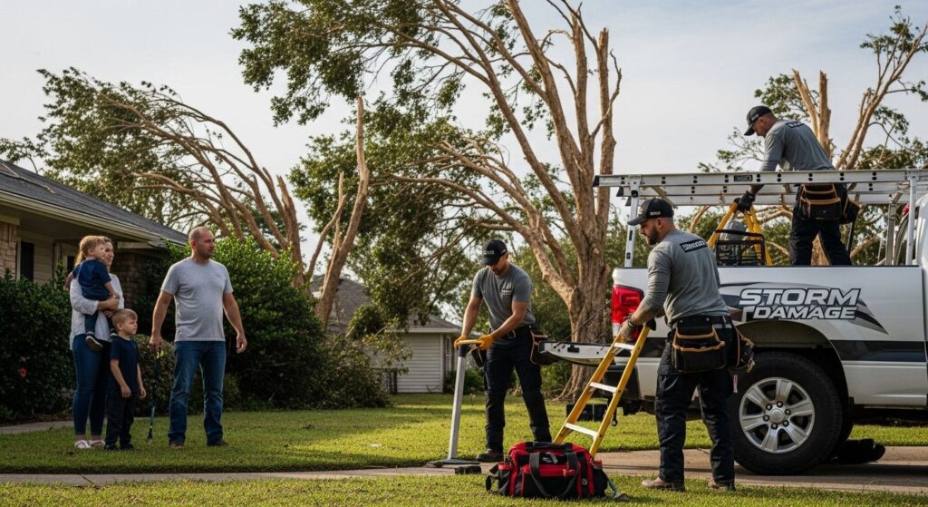 storm damage repair home