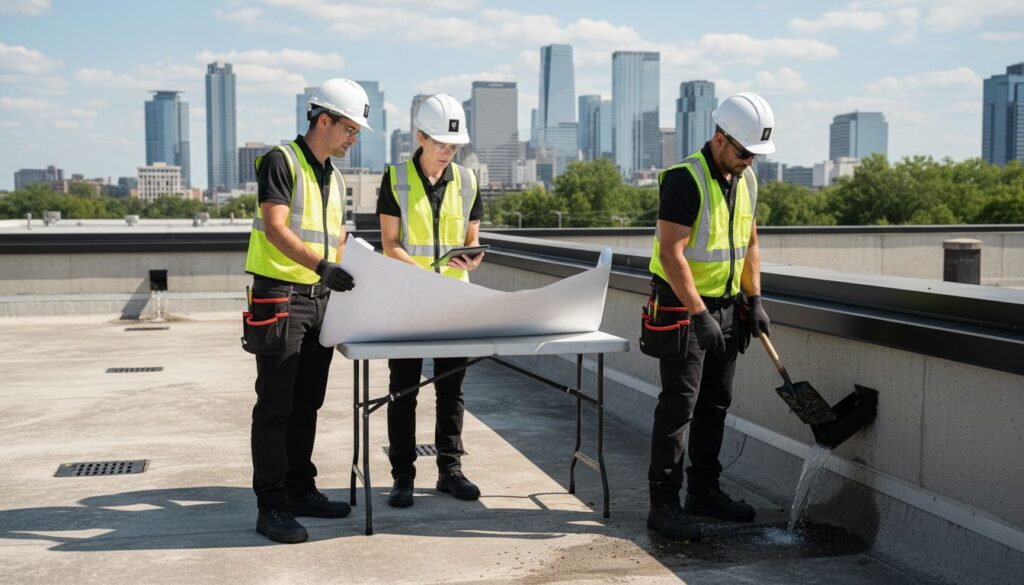 commercial roof drainage